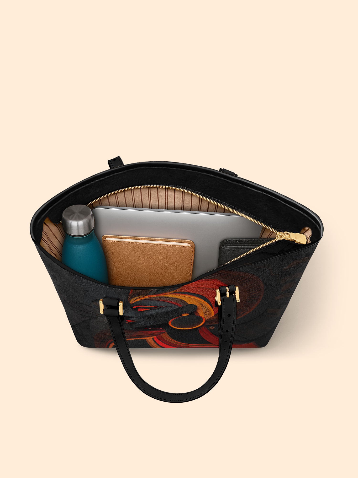 Glow of Heritage Sleek Leather Tote QR0TD037