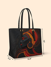 Glow of Heritage Sleek Leather Tote QR0TD037