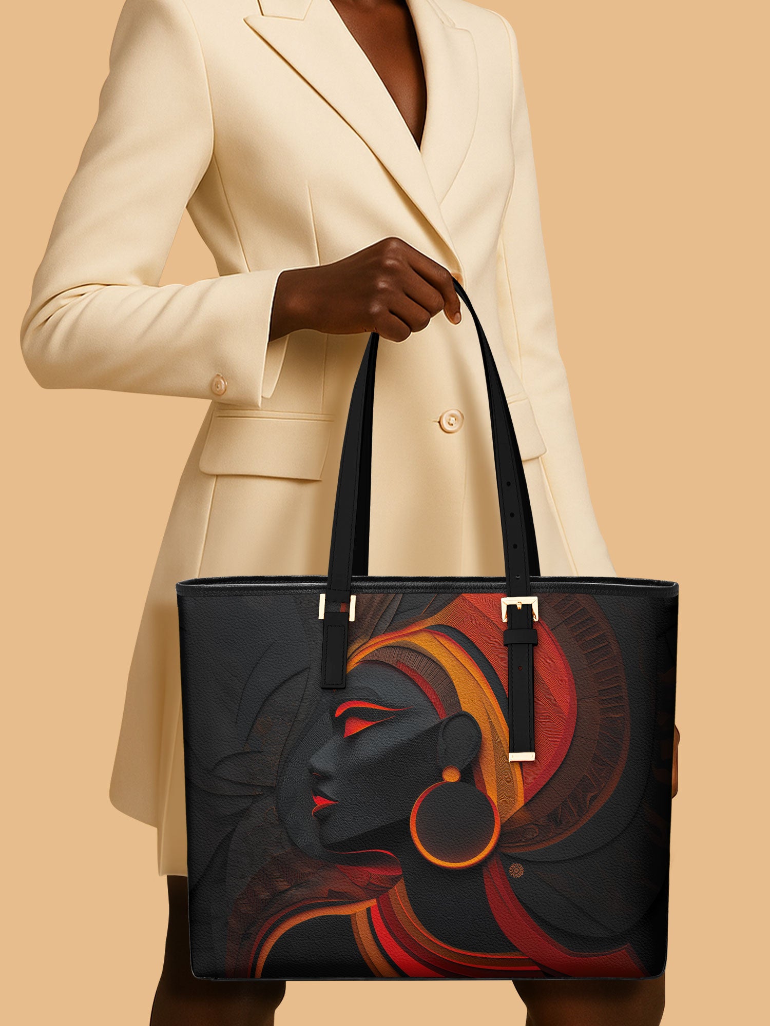 Glow of Heritage Sleek Leather Tote QR0TD037