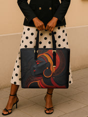 Glow of Heritage Sleek Leather Tote QR0TD037