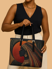 Goddess In Eclipse Sleek Leather Tote QR0XD085