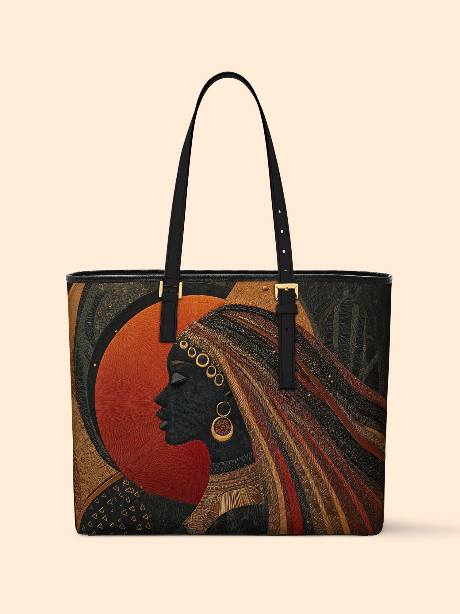 Goddess In Eclipse Sleek Leather Tote QR0XD085