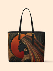 Goddess In Eclipse Sleek Leather Tote QR0XD085
