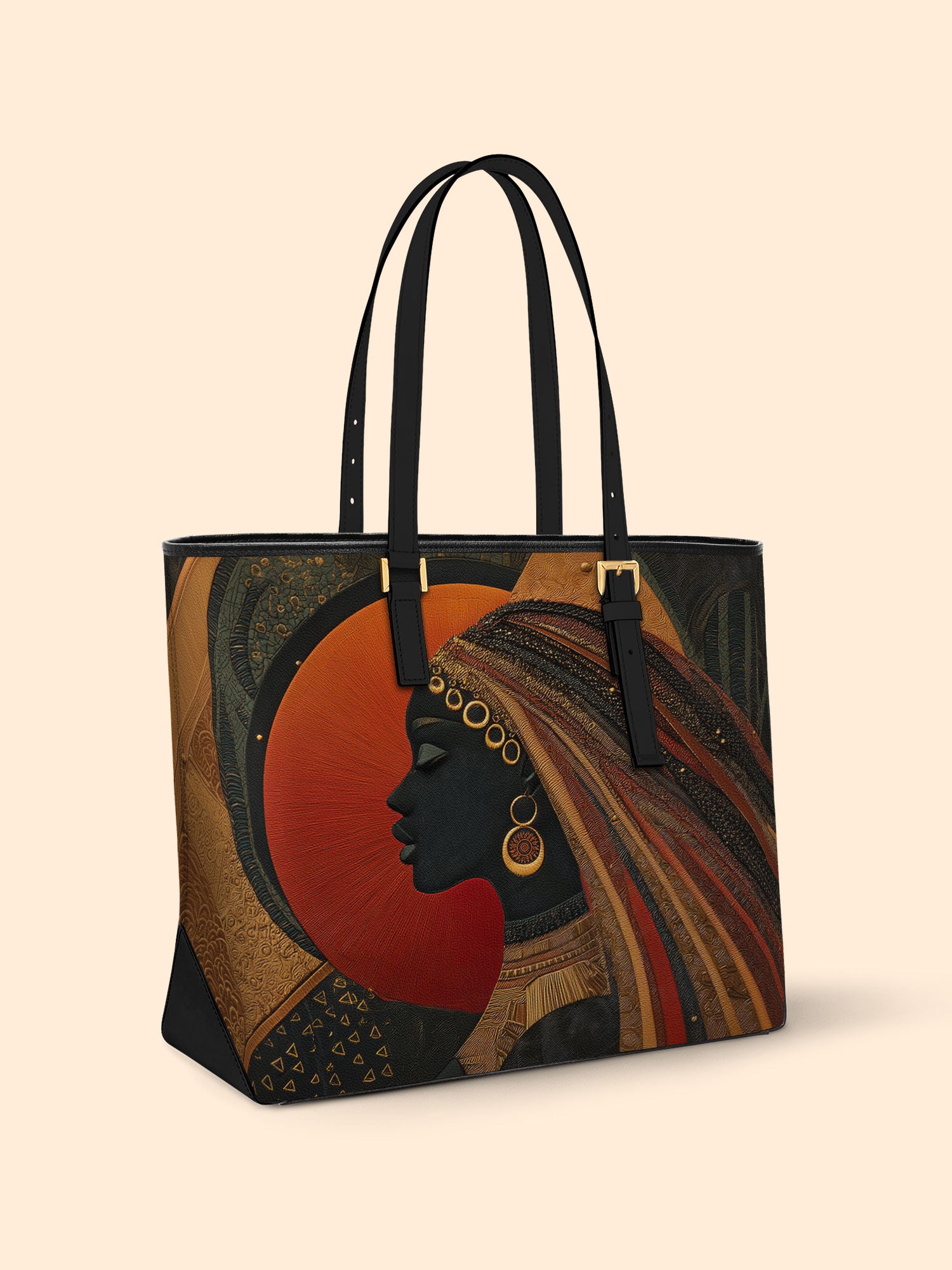 Goddess In Eclipse Sleek Leather Tote QR0XD085