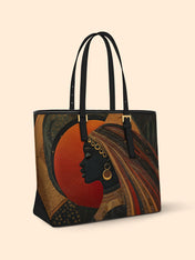 Goddess In Eclipse Sleek Leather Tote QR0XD085