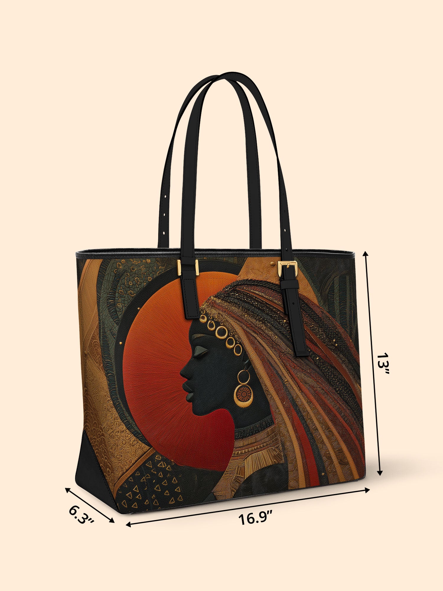 Goddess In Eclipse Sleek Leather Tote QR0XD085