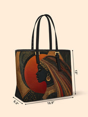 Goddess In Eclipse Sleek Leather Tote QR0XD085