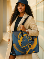 Luminous Identity Sleek Leather Tote QR0TD036