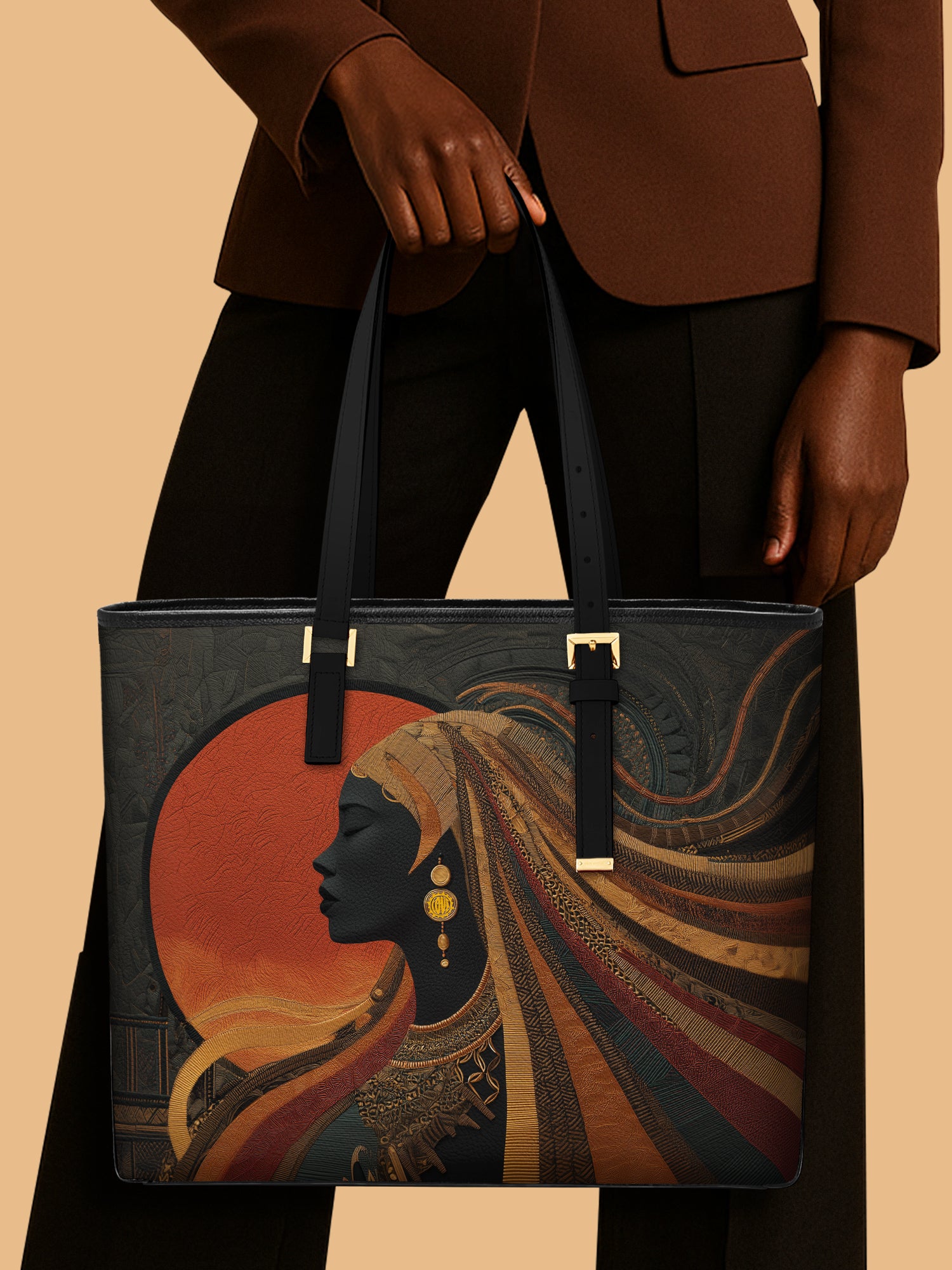 Spiral Oracle Sleek Leather Tote QR0XD084