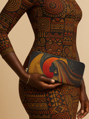 Goddess In Eclipse Slimline Zippy Wallet QR0XD089