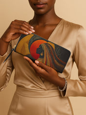 Goddess In Eclipse Slimline Zippy Wallet QR0XD089