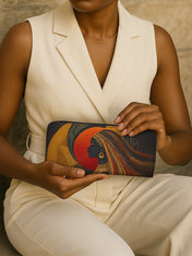 Goddess In Eclipse Slimline Zippy Wallet QR0XD089