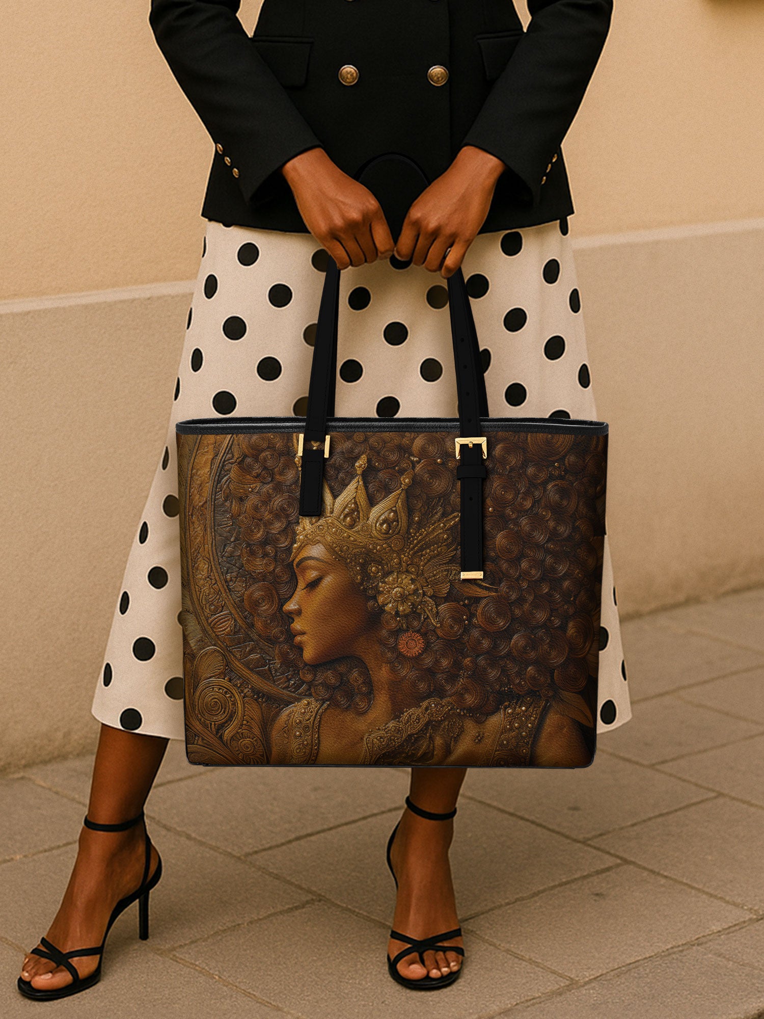 Born Royal Sleek Leather Tote QR0XD097