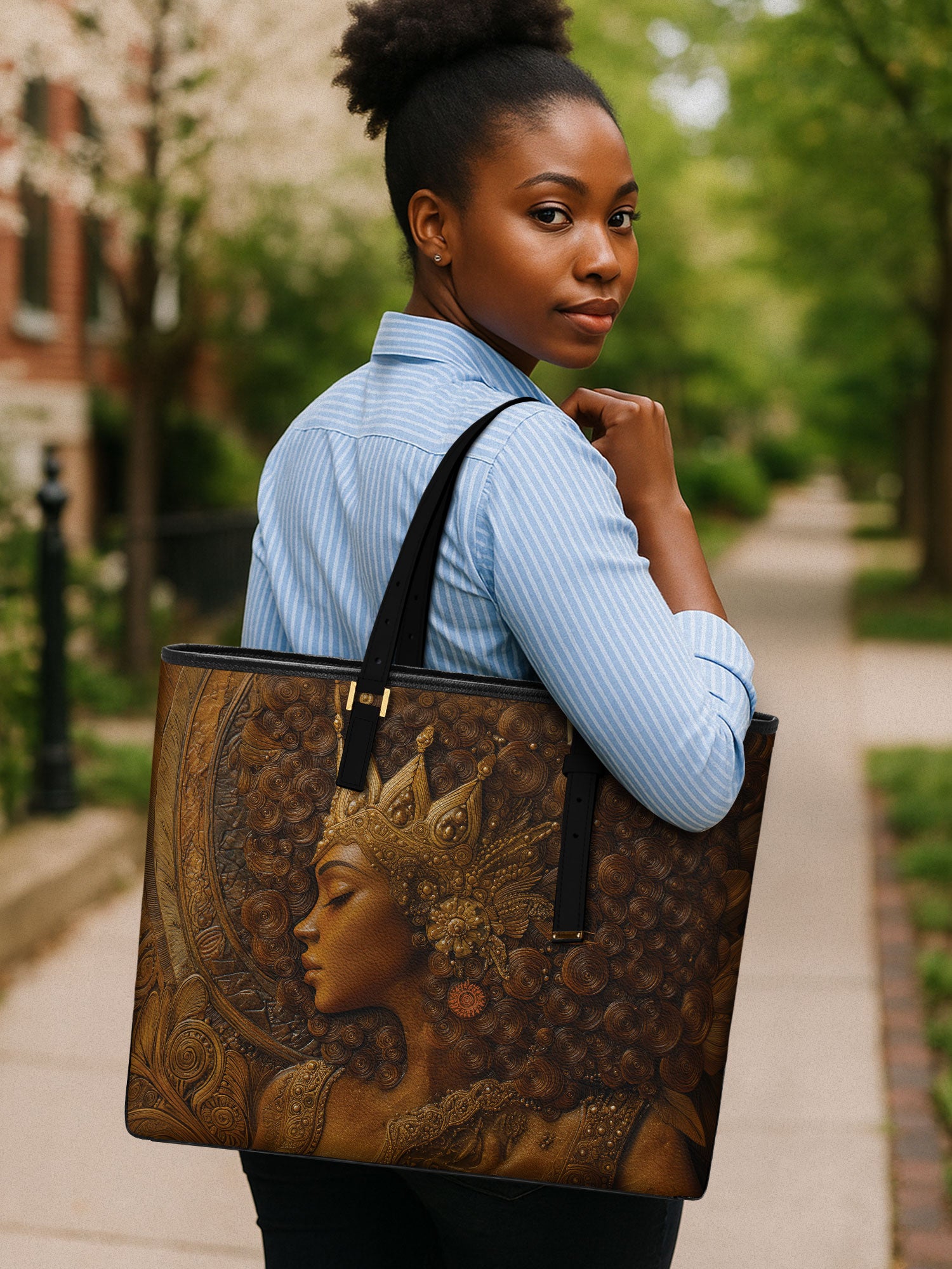 Born Royal Sleek Leather Tote QR0XD097