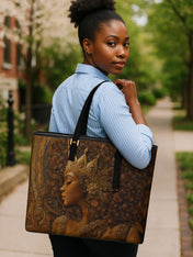 Born Royal Sleek Leather Tote QR0XD097