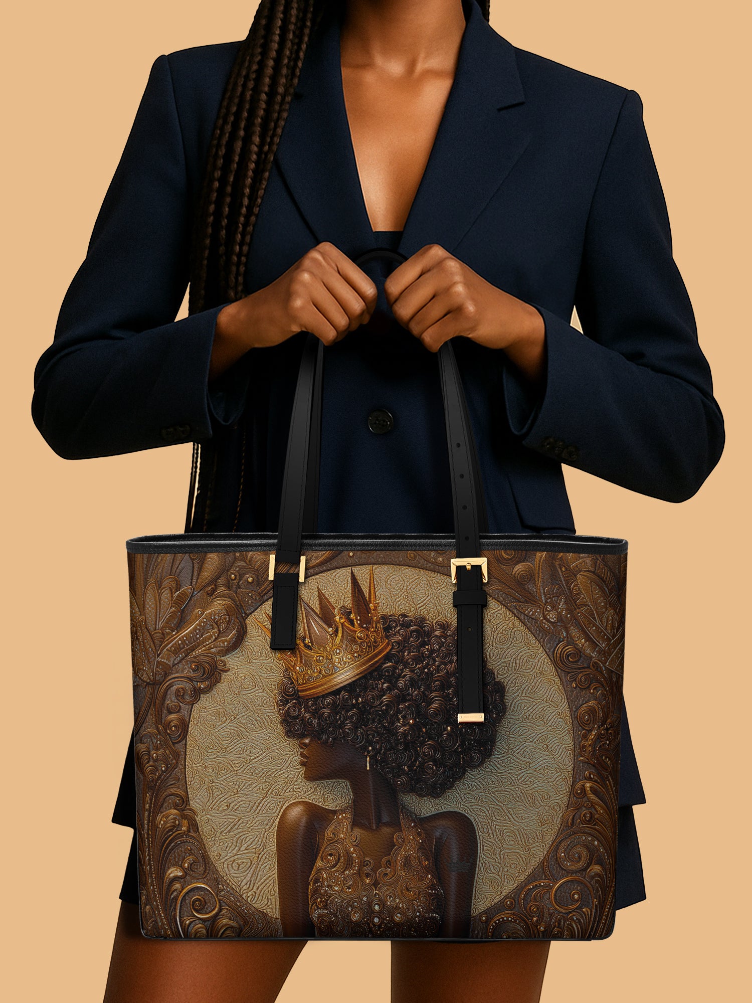 Coiled Glory Sleek Leather Tote QR0XD095