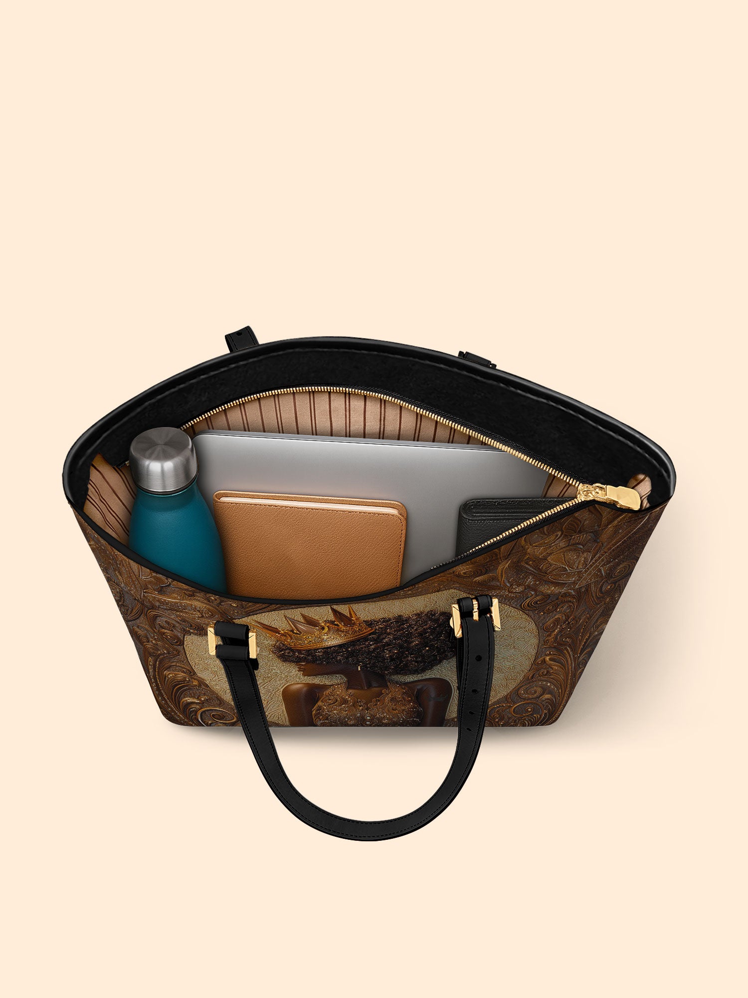 Coiled Glory Sleek Leather Tote QR0XD095