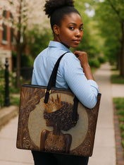 Coiled Glory Sleek Leather Tote QR0XD095