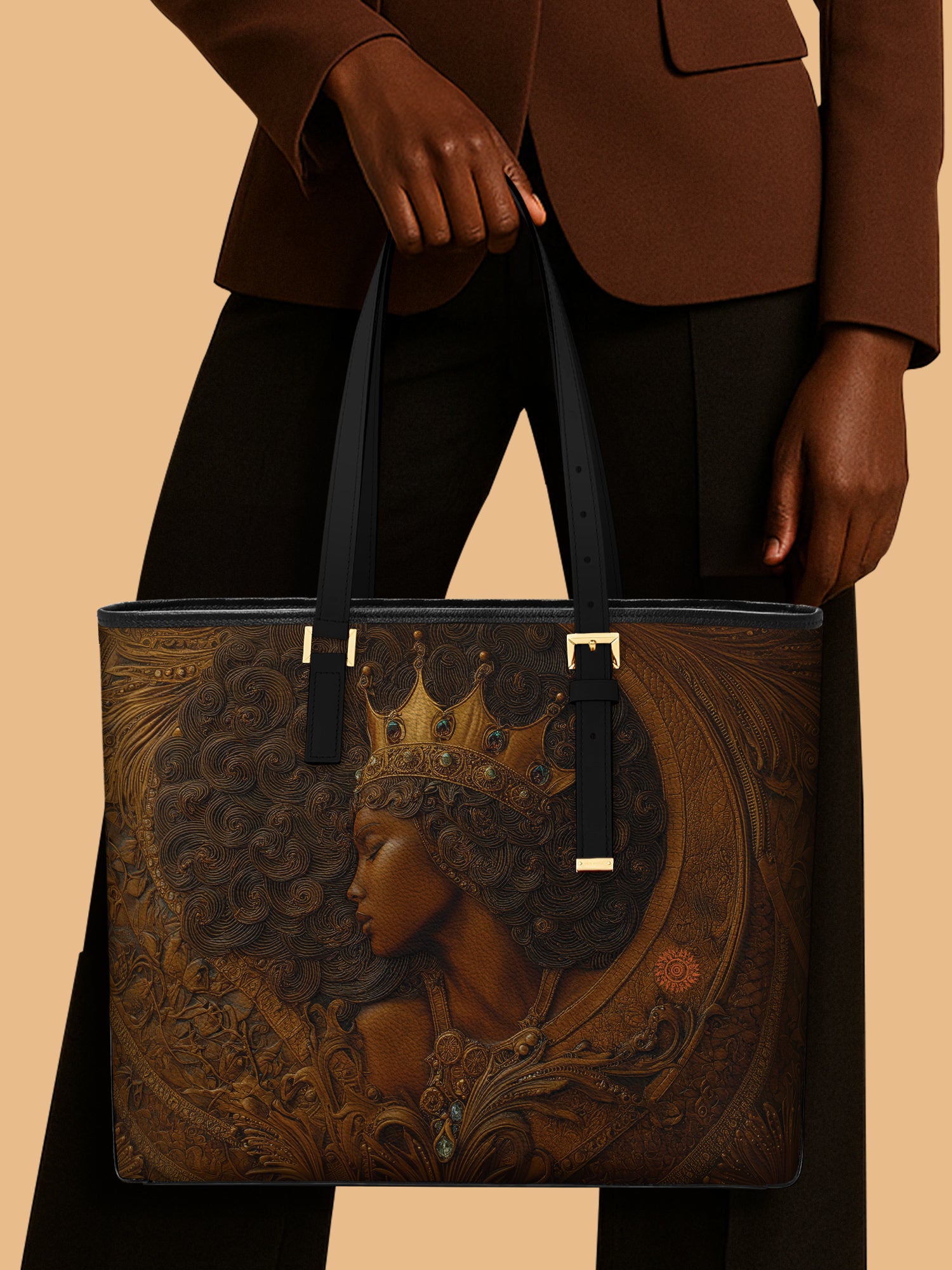 Reign Within Sleek Leather Tote QR0XD096