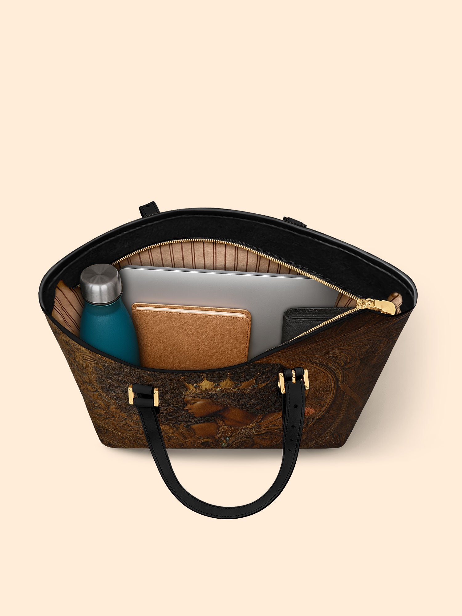 Reign Within Sleek Leather Tote QR0XD096