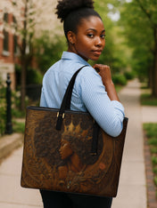 Reign Within Sleek Leather Tote QR0XD096