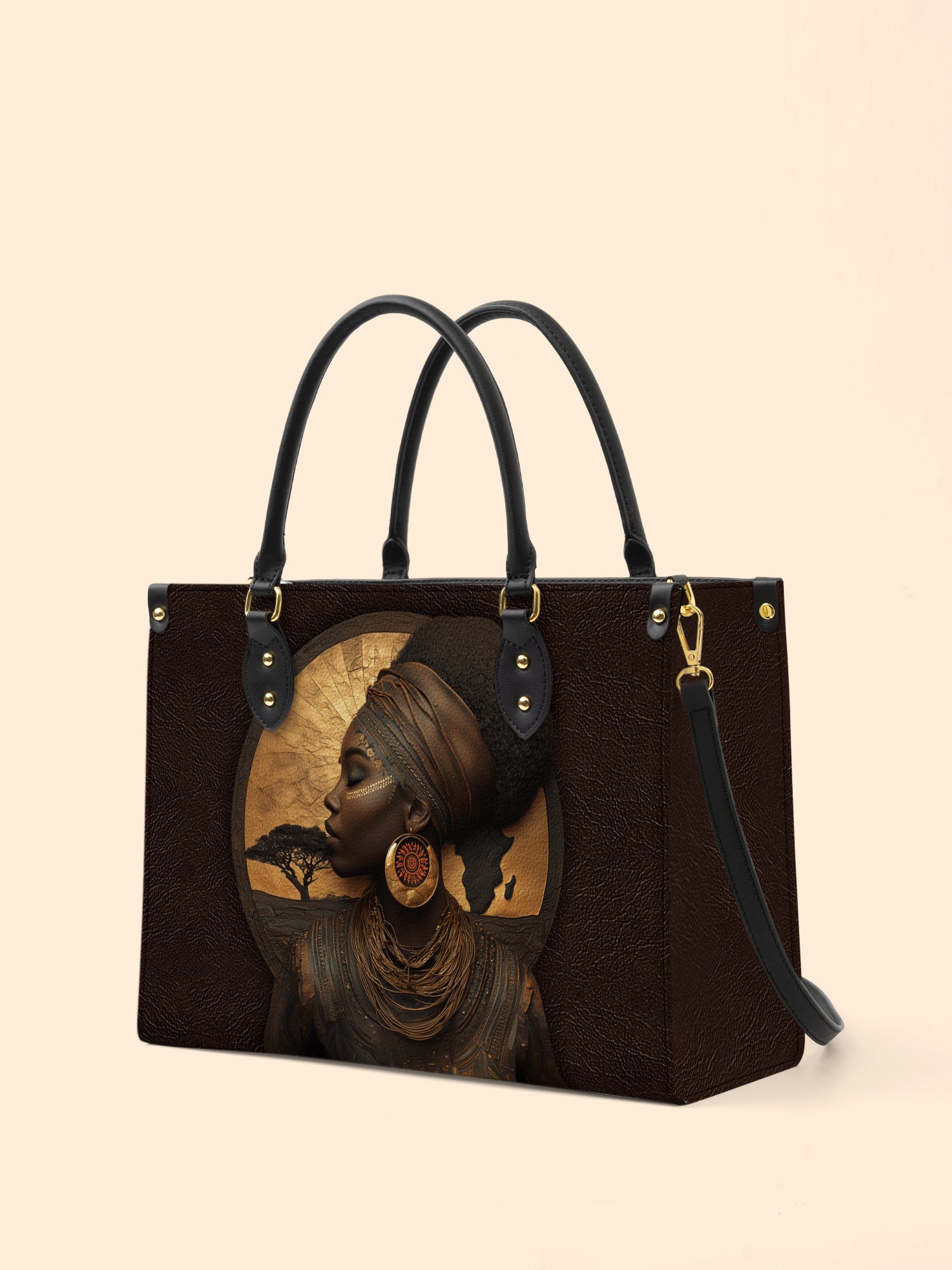 Africa's Spirit Premium Leather Handbag QR0TD034