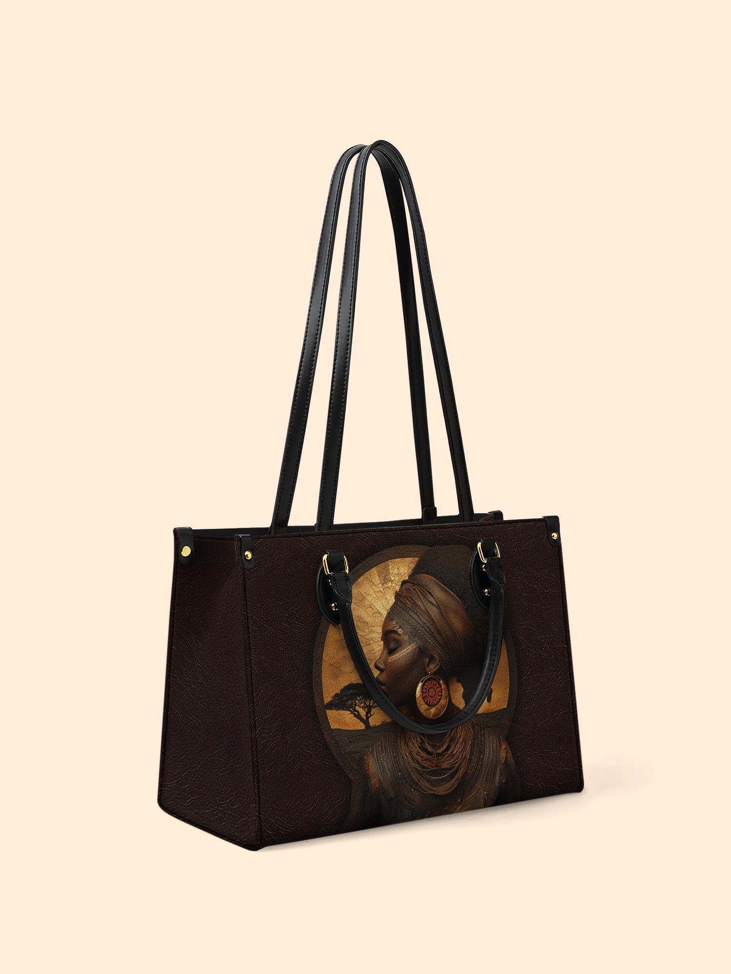 Africa's Spirit Premium Leather Handbag QR0TD034
