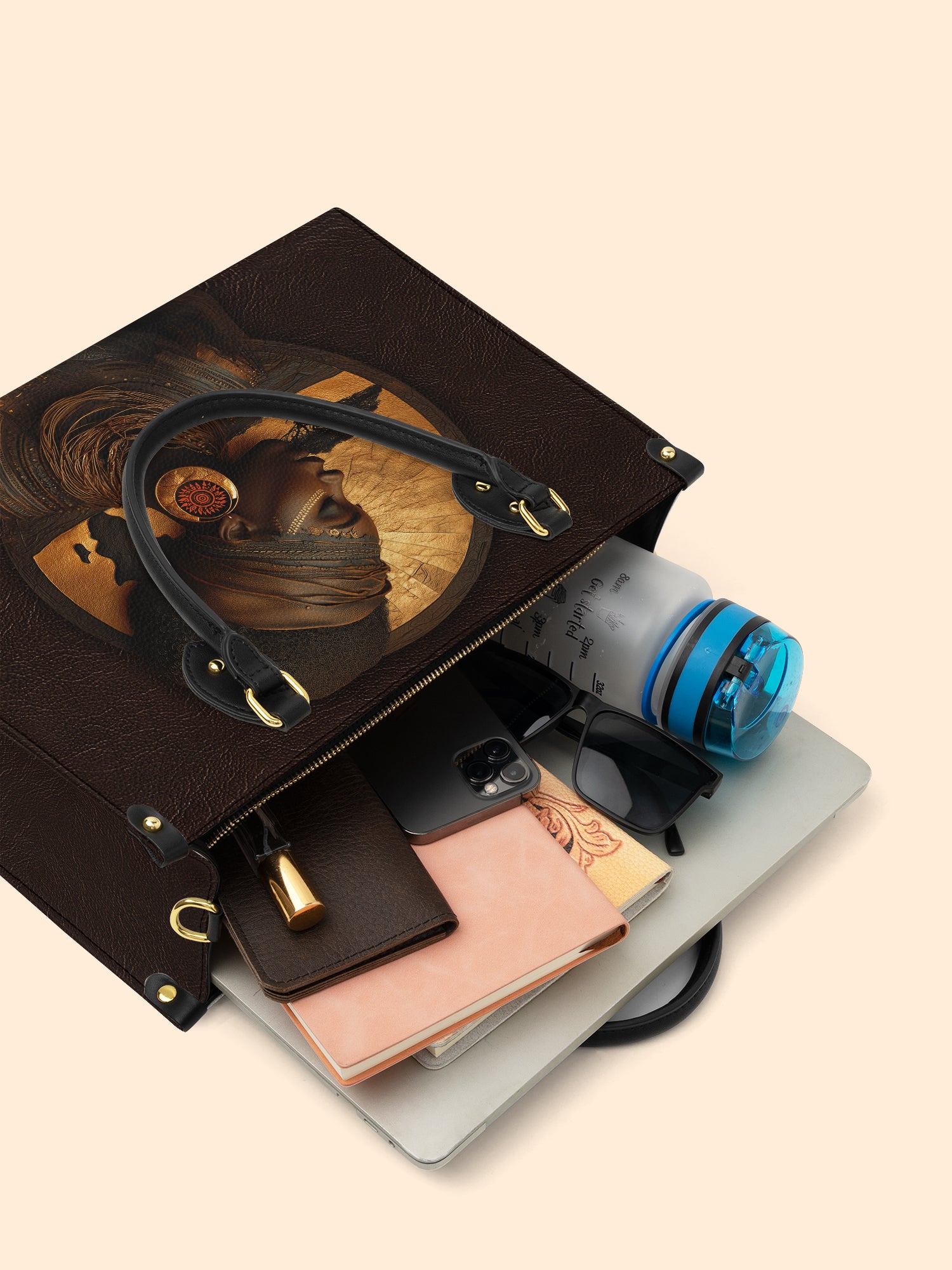 Africa's Spirit Premium Leather Handbag QR0TD034