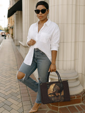 Africa's Spirit Premium Leather Handbag QR0TD034