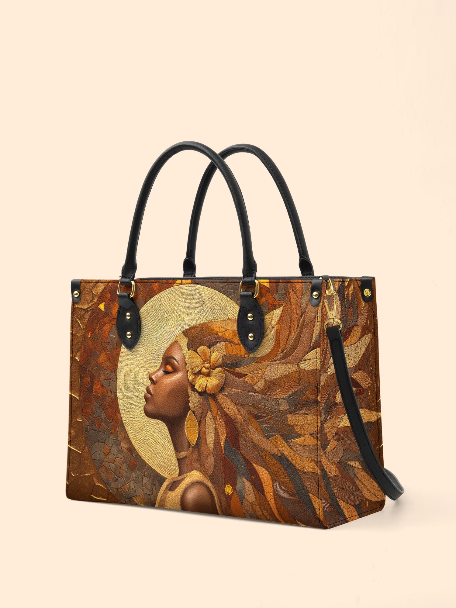 Tribal Tapestry Premium Leather Handbag QR0TV025