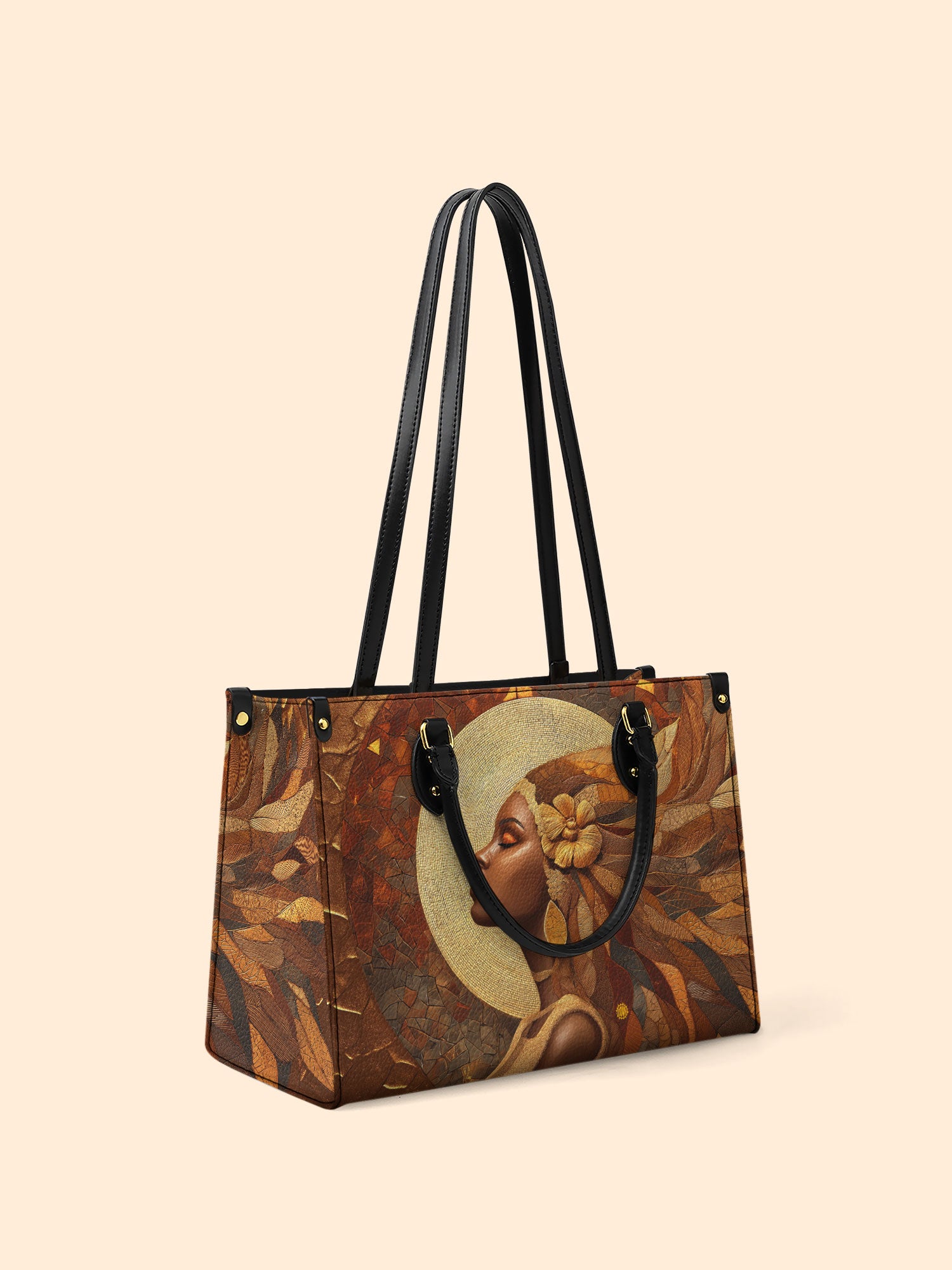 Tribal Tapestry Premium Leather Handbag QR0TV025