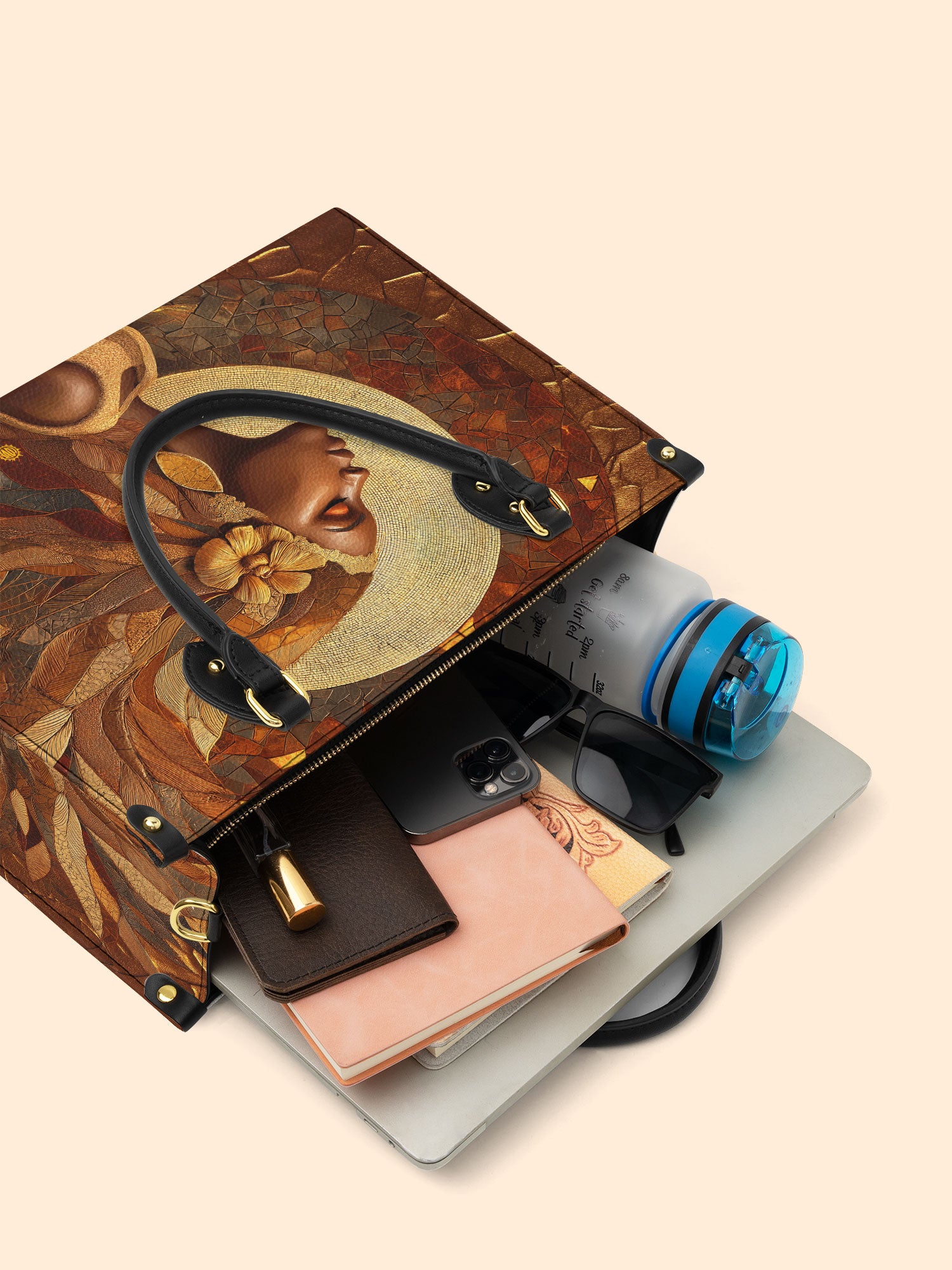 Tribal Tapestry Premium Leather Handbag QR0TV025