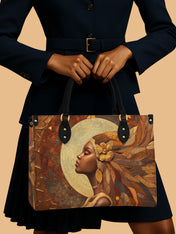 Tribal Tapestry Premium Leather Handbag QR0TV025