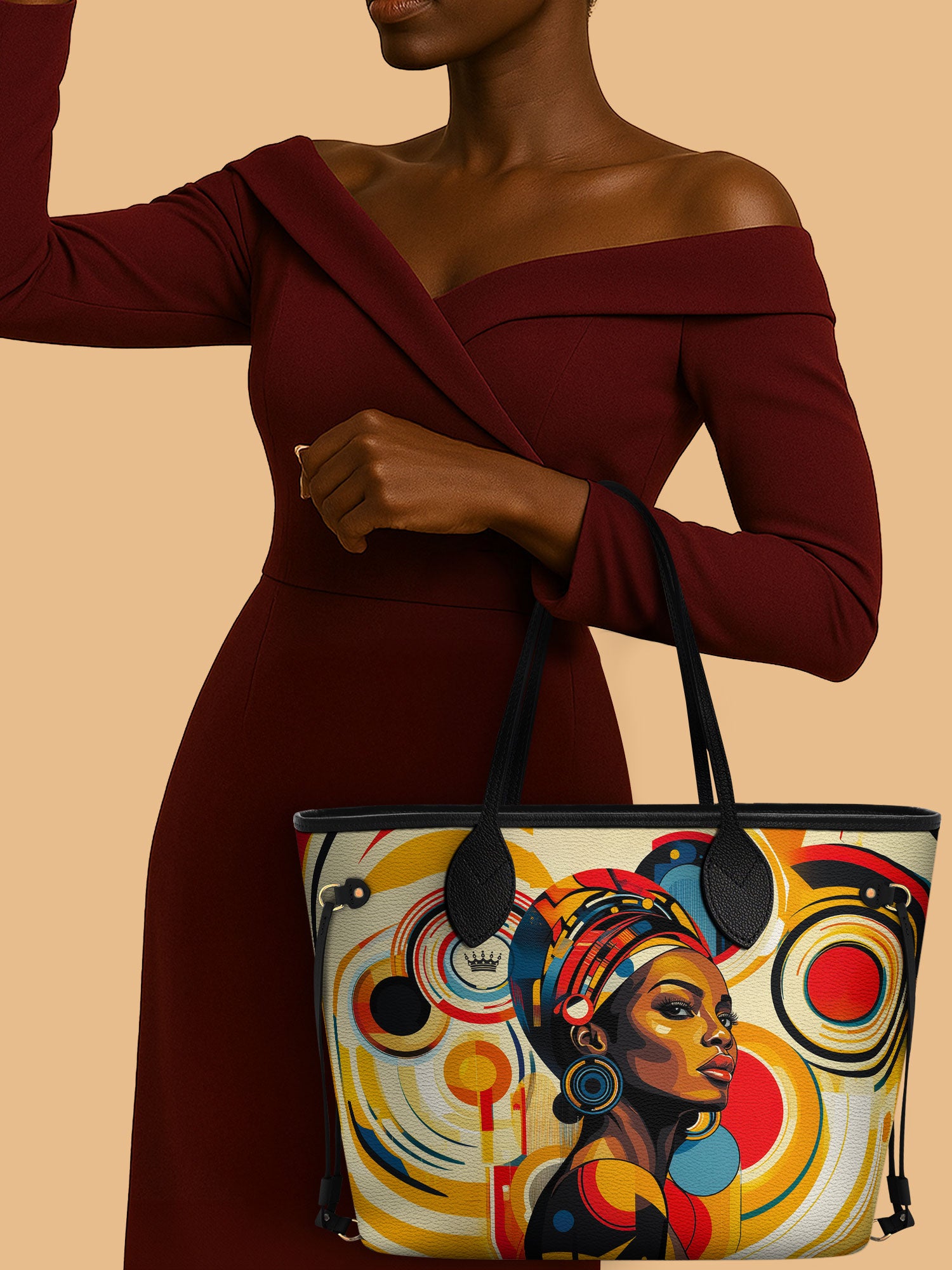 Bold Black Woman Classic Shopper Tote QR0XD313