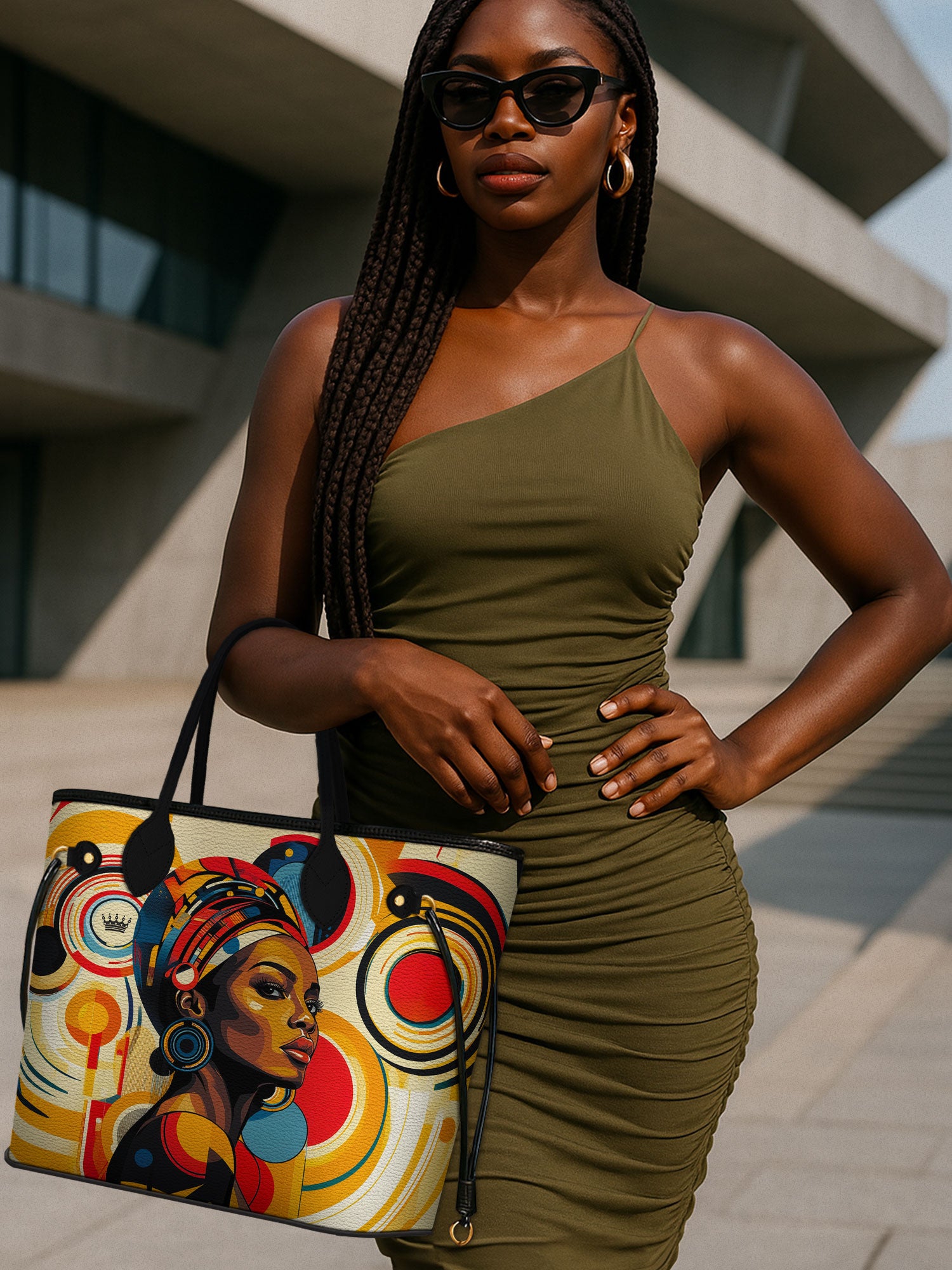 Bold Black Woman Classic Shopper Tote QR0XD313