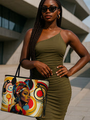 Bold Black Woman Classic Shopper Tote QR0XD313