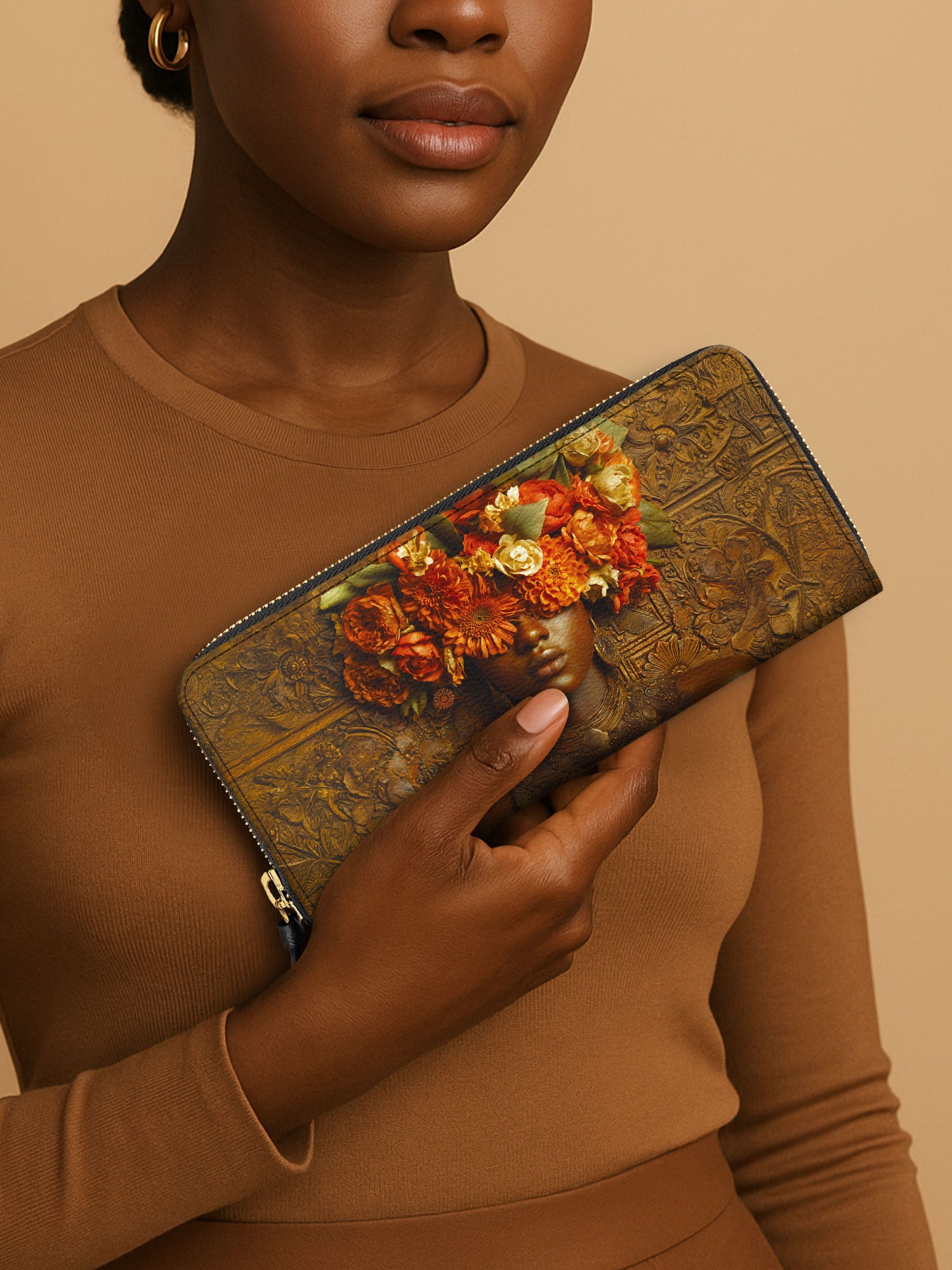 Floral Goddess Slimline Zippy Wallet QR0TV036