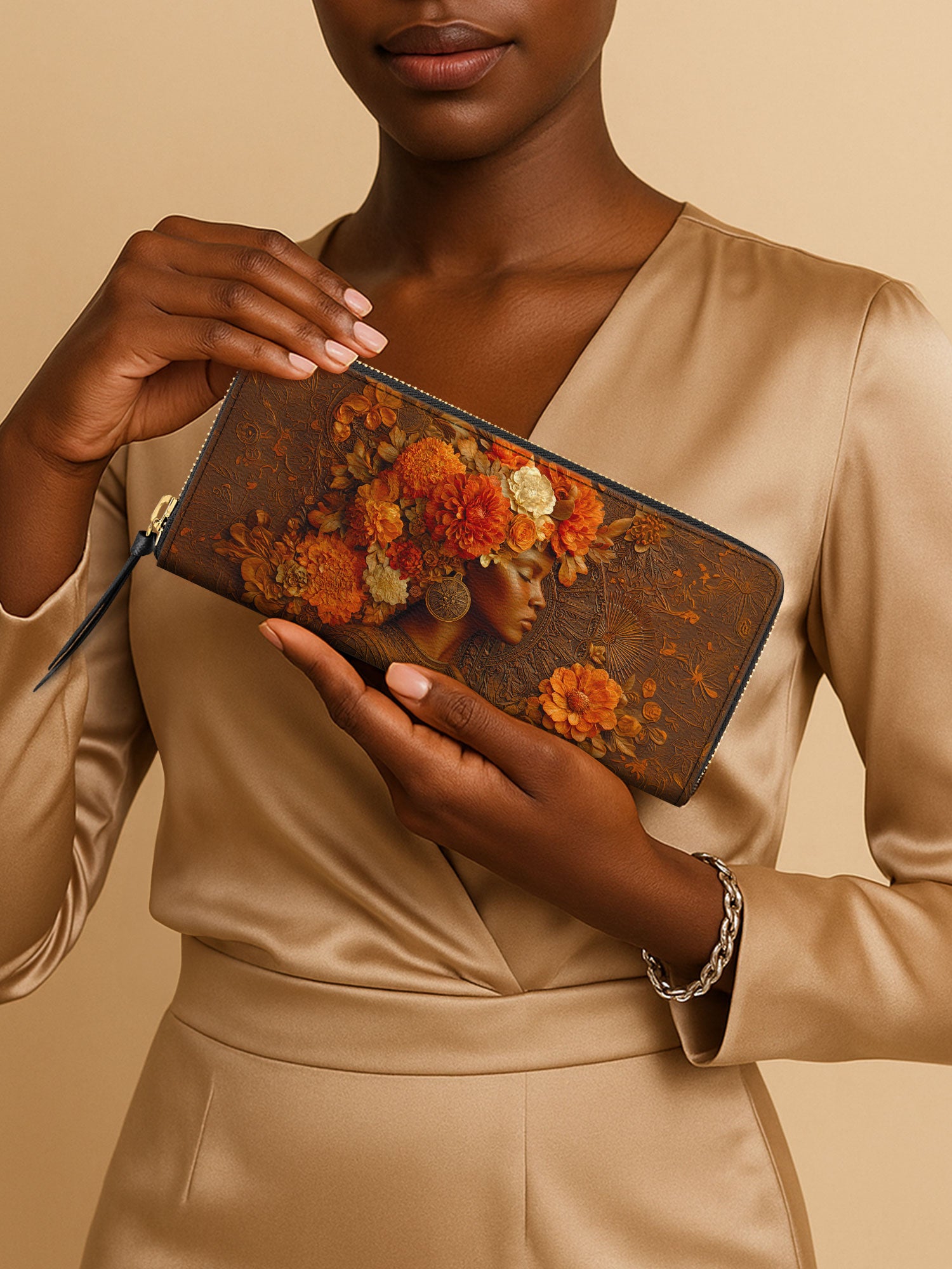 Petal Crown Slimline Zippy Wallet QR0TV039