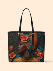 Botanical Queen Sleek Leather Tote QR0HH036