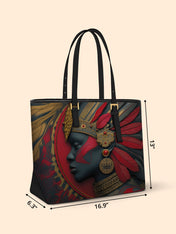 Burning Grace Sleek Leather Tote QR0TD068