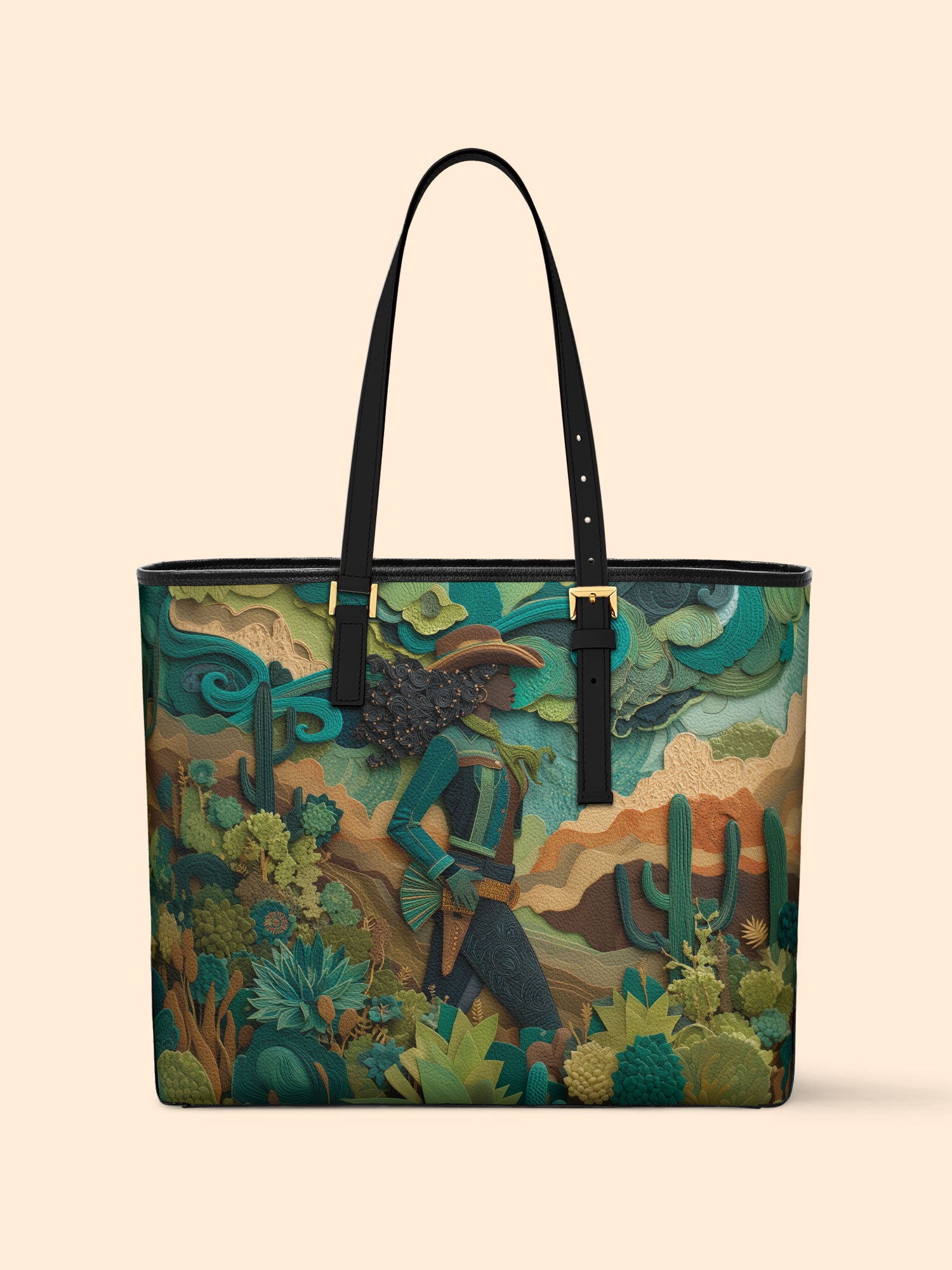Cowgirl Vibes Sleek Leather Tote QR0TD071