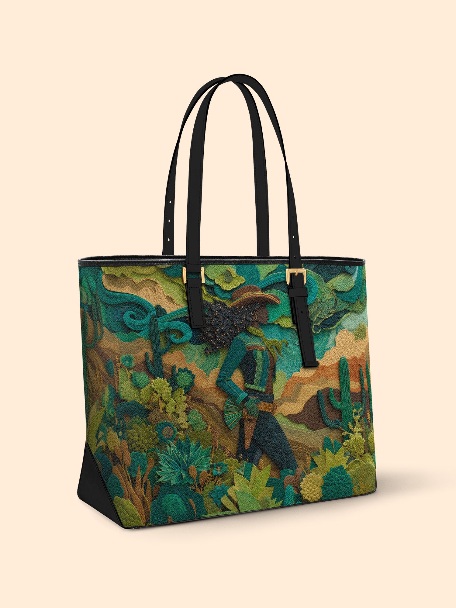 Cowgirl Vibes Sleek Leather Tote QR0TD071