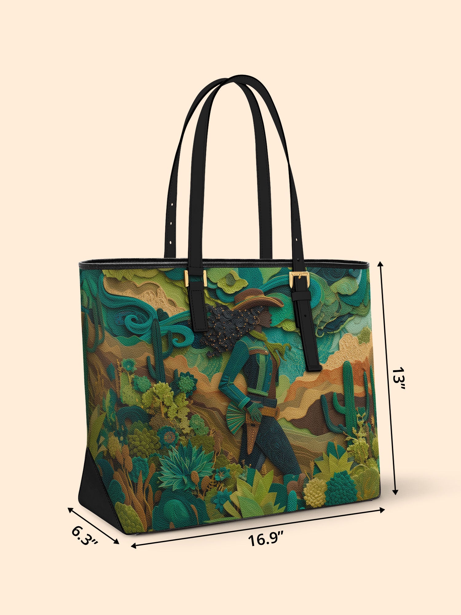 Cowgirl Vibes Sleek Leather Tote QR0TD071