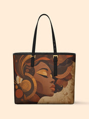 Earthy Goddess Sleek Leather Tote QR0HH042
