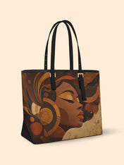 Earthy Goddess Sleek Leather Tote QR0HH042