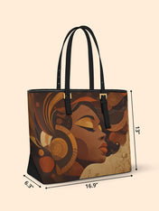 Earthy Goddess Sleek Leather Tote QR0HH042