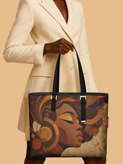 Earthy Goddess Sleek Leather Tote QR0HH042