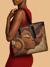 Earthy Goddess Sleek Leather Tote QR0HH042