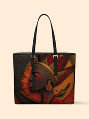 Fierce Crown Sleek Leather Tote QR0TD066