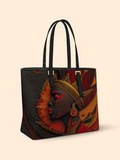 Fierce Crown Sleek Leather Tote QR0TD066